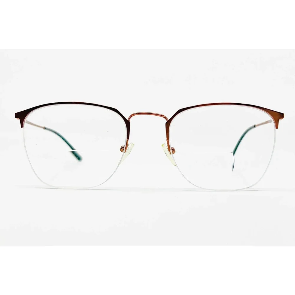 EyeBuyDirect Urban Eyeglasses Unisex Copper Brown Semi-Rimless 53-20-145